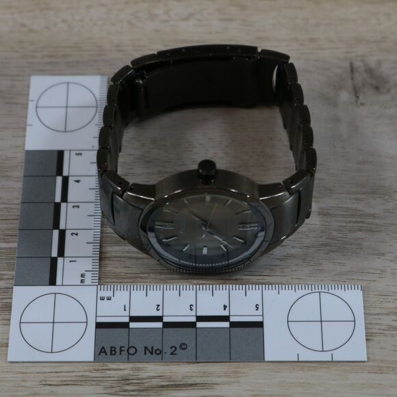 Fossil Black Stainless Steel Watch – Pre-Owned, Round, Gray Dial - Picture 9 of 10